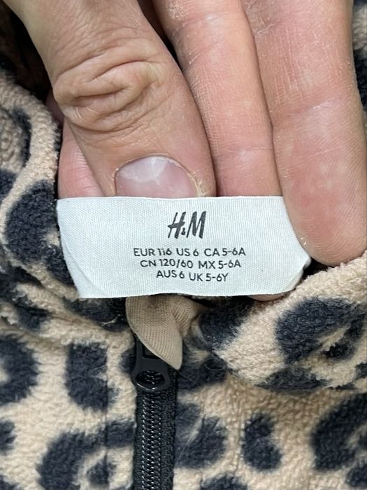 H&M спортивный костюм 5-6 лет 116 см детский флисовый