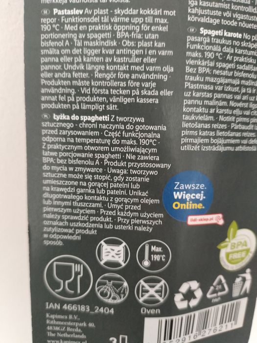 Łyżka do spaghetti Livarno home