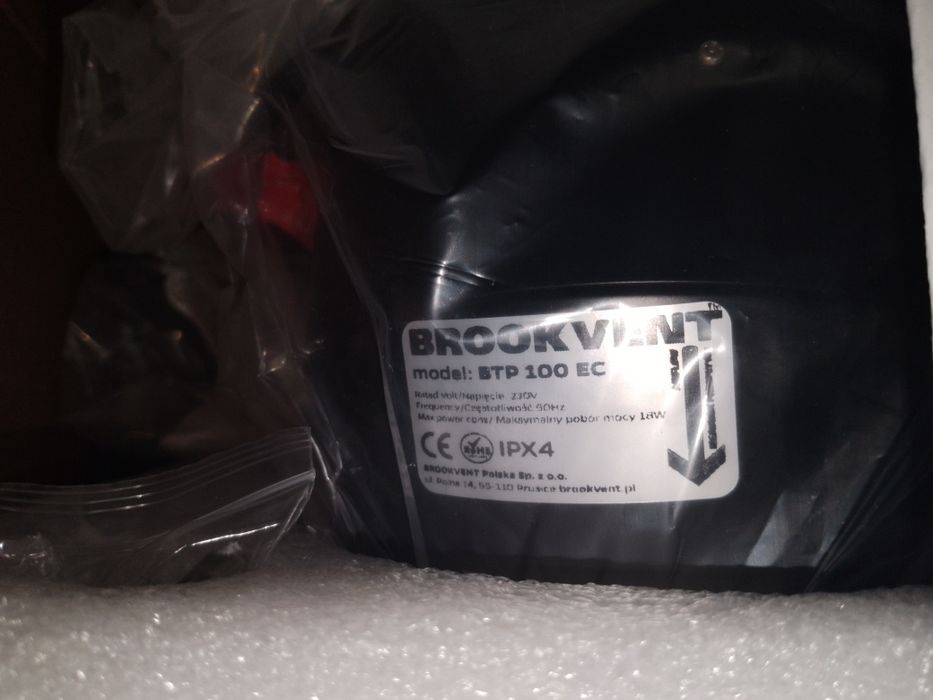 Wentylator Brookvent btp 100 Nowy Kraków