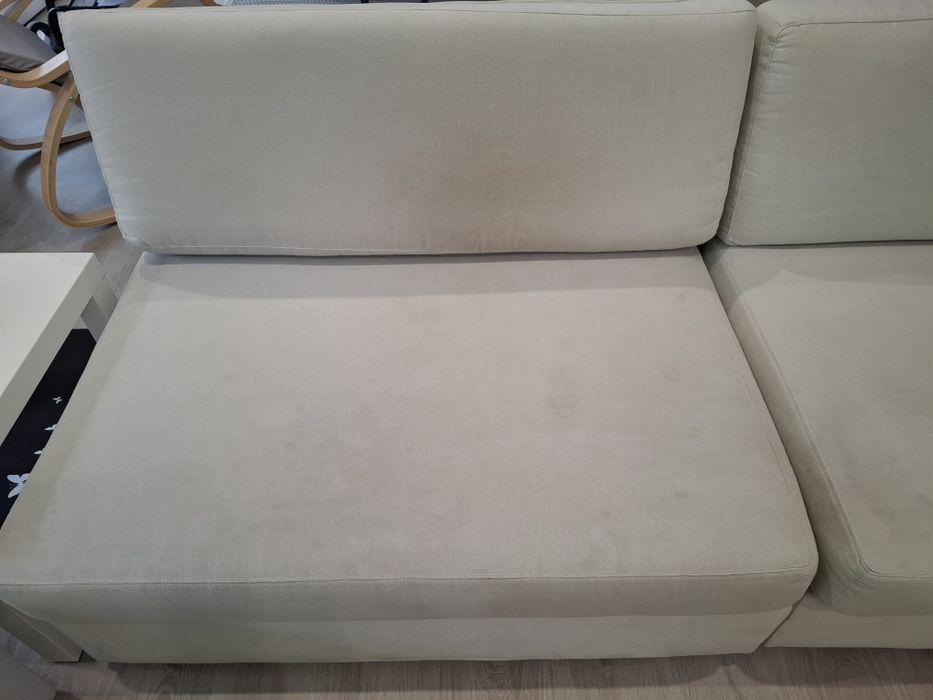 Sofá branco em L 6 pessoas