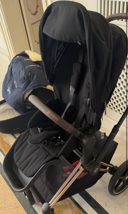 Gondola cybex priam 2.0, wkład do spacerówki, fotelik cybex aton -bez stelaża