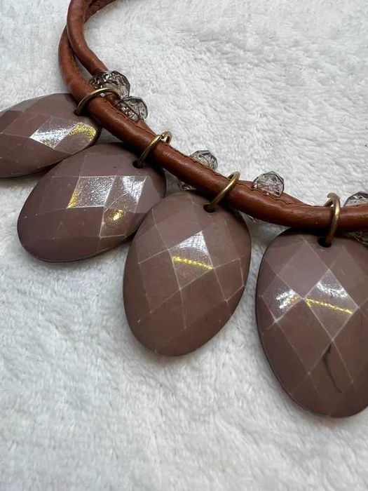 Naszyjnik choker ekoskóra boho etno etniczny casual Basic 4