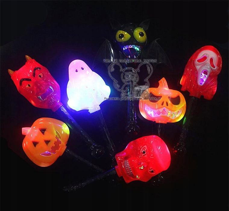 różdżka pałka świecąca led halloween diabeł diabła