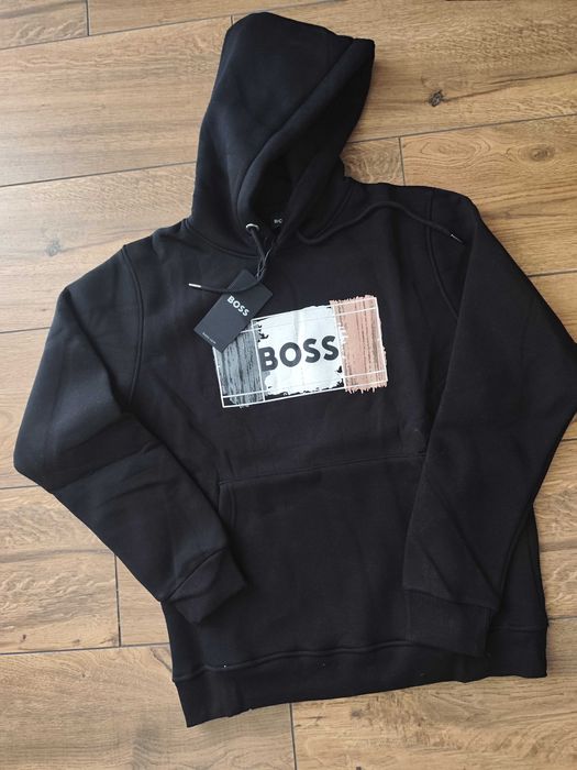 Nowa śliczna męska bluza M/L Hugo Boss kangurka kaptur ocieplana mis
