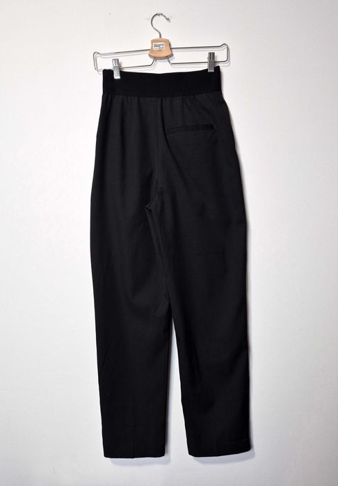 Czarne spodnie z wysokim stanem szerokimi nogawkami ZARA 34 XS