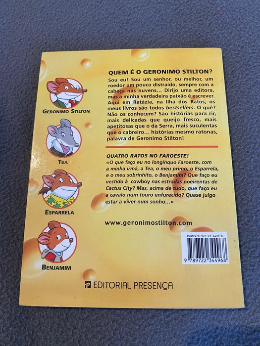 Livro - Geronimo Stilton QUATRO RATOS NO-FROESTEL