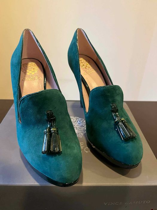Sapatos Vince Camuto salto alto verdes tamanho 38