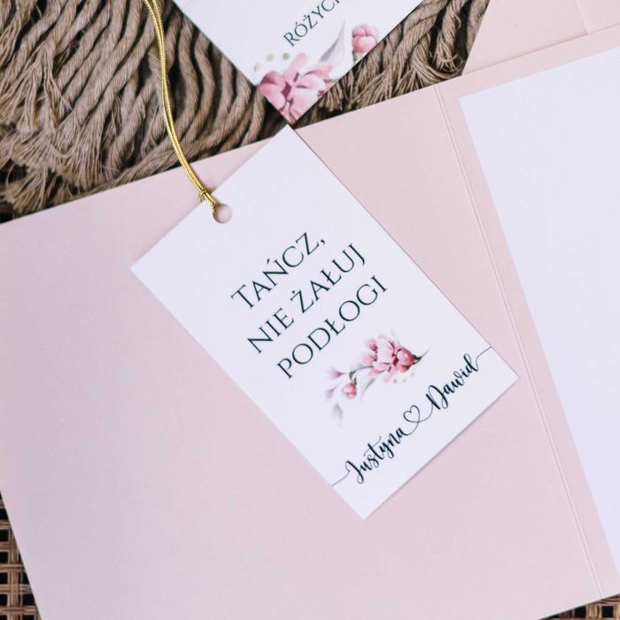 zawieszki na alkohol weselny w różu