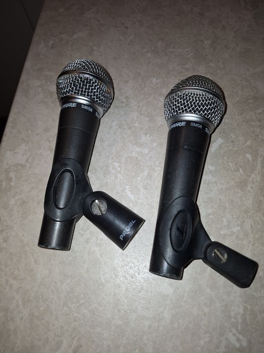 Mikrofon   2 sztuki shure SM 58 wersja bez wyłącznika