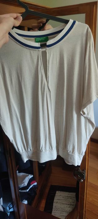 Blusa fluida de manga curta (S/M)