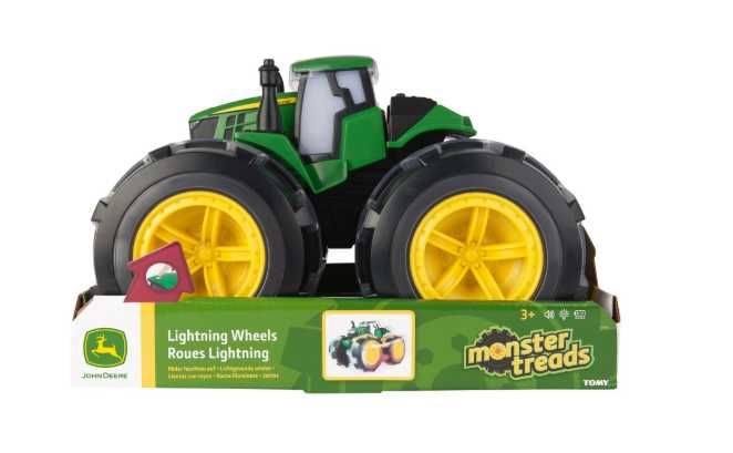 Tomy Traktor John Deere świecące opony Monster treads