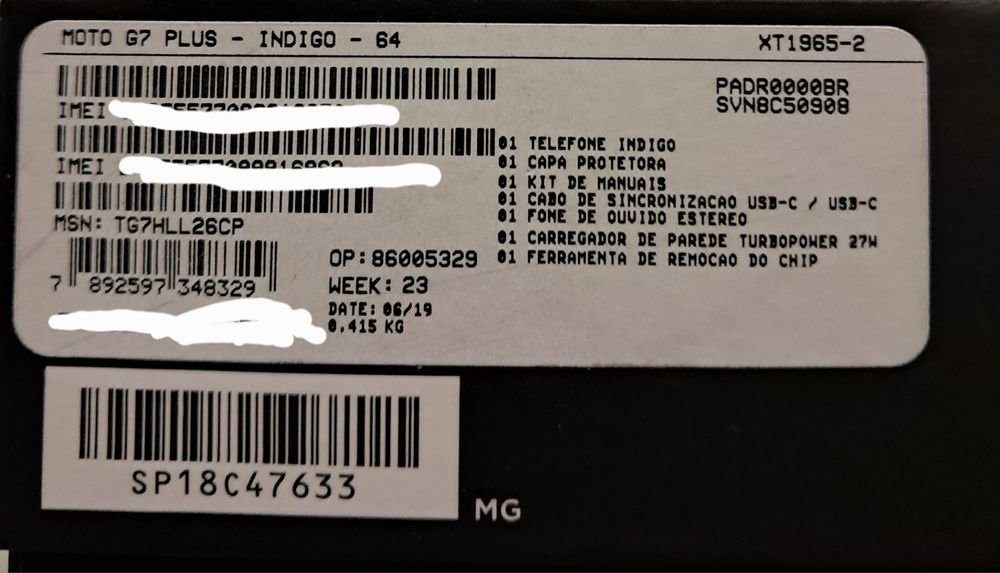 Motorola smartphone g7 plus