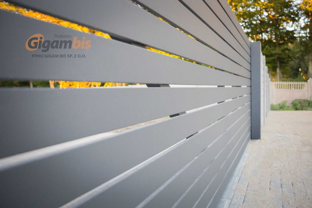 ogrodzenia nowoczesne, metalowe, palisadowe, aluminiowe.