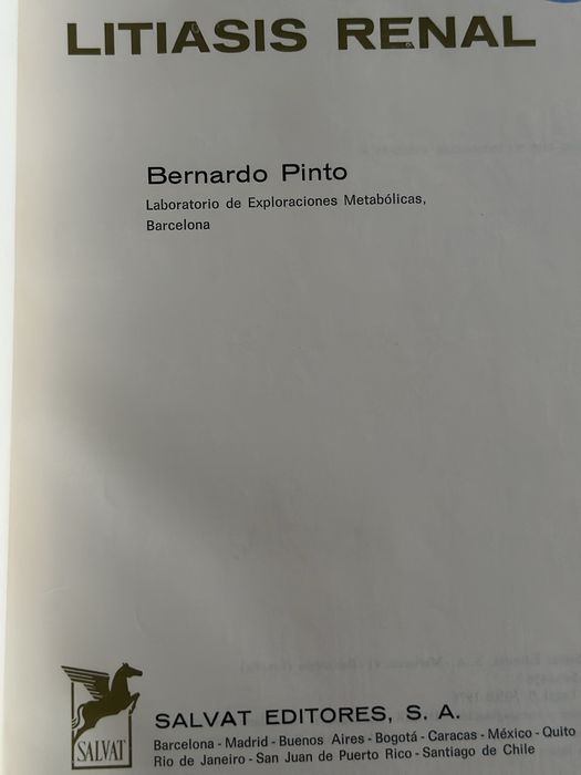 Litiasis Renal de  Bernardo Pinto