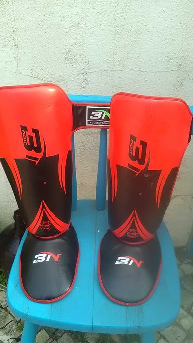 2 pares Proteções de pernas artes marciais e outros desportos