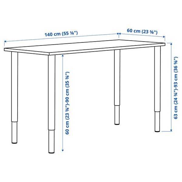 Secretaria branca IKEA 140x60 com pernas reguláveis como nova