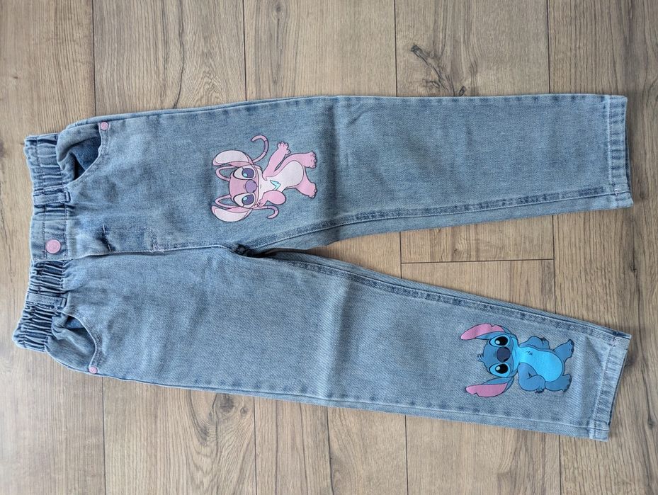 J.NOWE spodnie jeansy Stitch rozm 128 Sinsay