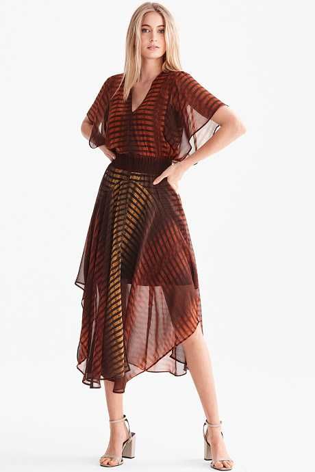 Vestido midi assimétrico da C&A Yessica Premium T: 36 Novo c/etiqueta