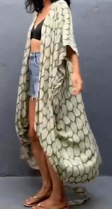 Narzutka-kimono z paskiem