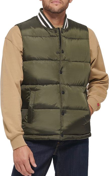 L 48 XL 50 Levis безрукавка жилет жилетка куртка бомбер хаки хакі