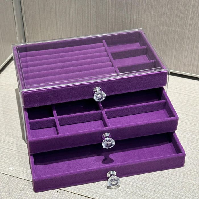 акрилово бархатна шкатулка для прикрас