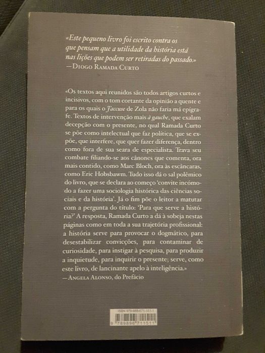 Tony Judt/ Para que Serve a História/Nova História/ Conhec. Histórico