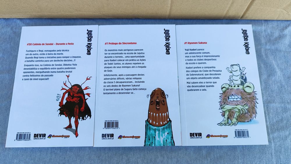 3 livros Jujutsu Kaisen