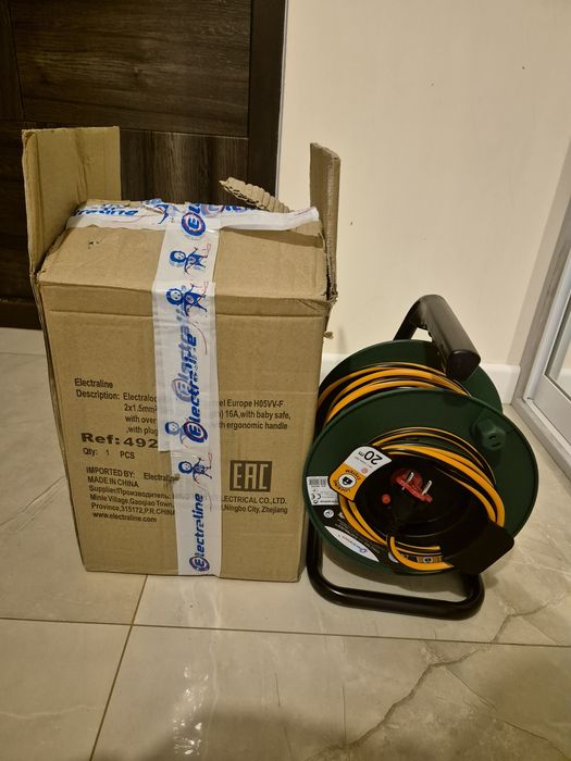 Подовжувач 20м electraline electralock 49245 подовжувач із фіксацією