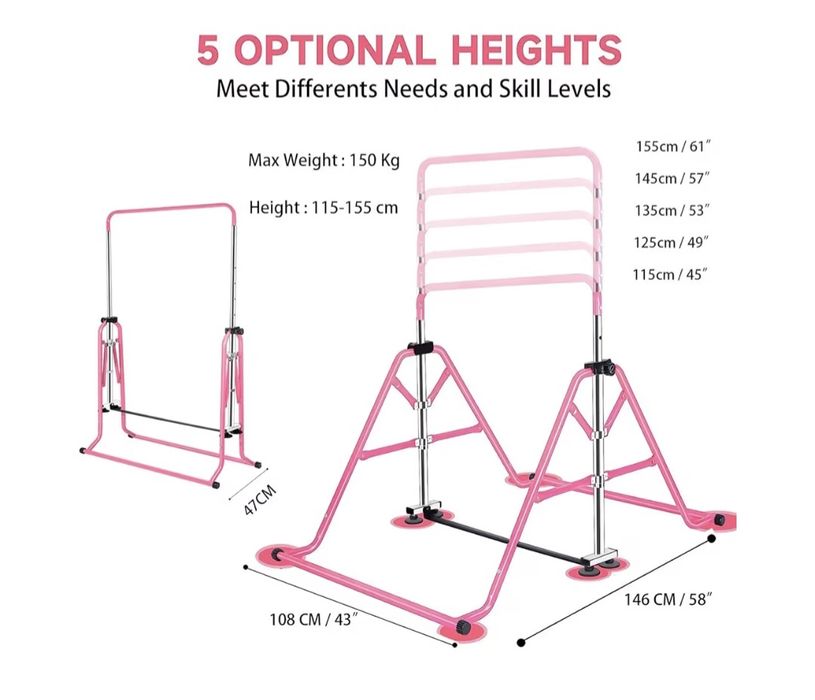Barra de ginástica para crianças em ótimo estado