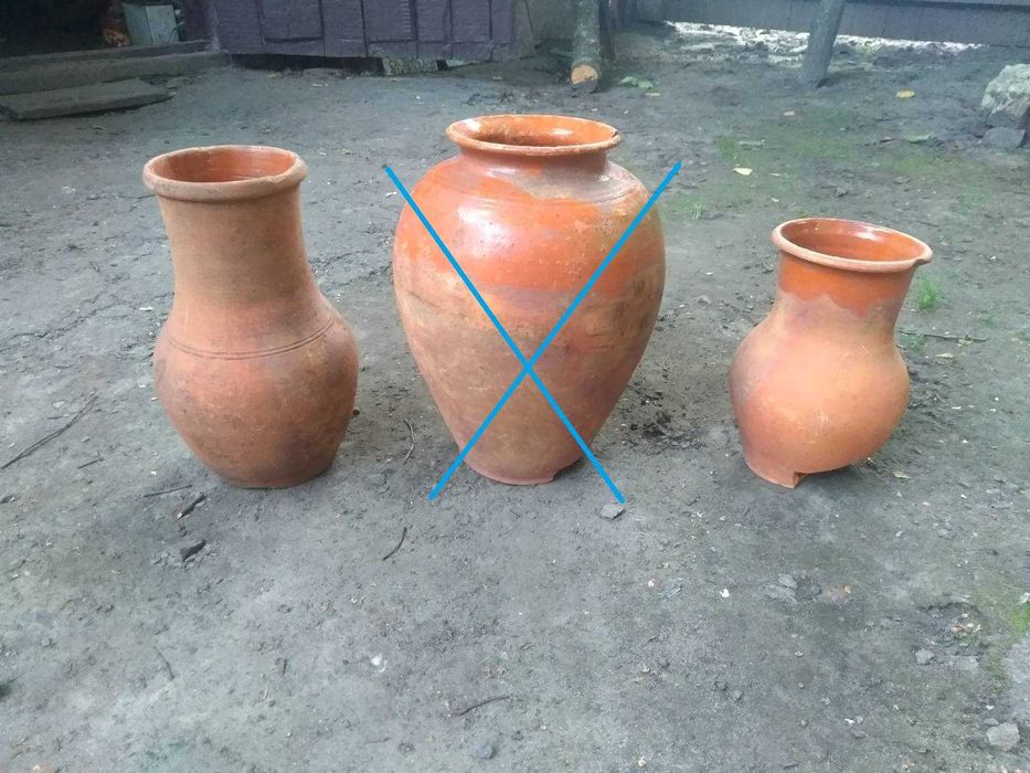 Глечики глек вазоны (3 шт.) глиняные