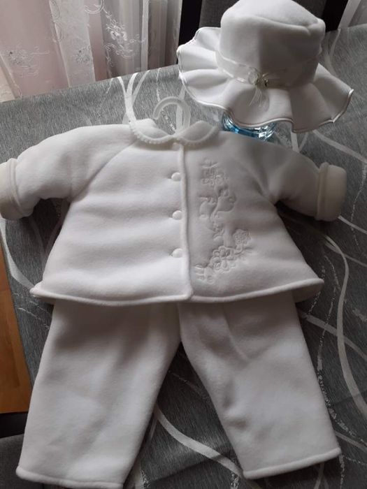 Komplet do chrztu dla dziewczynki rozmiar 74