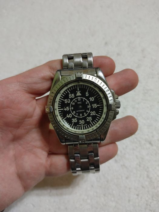 Часы IWC Часы милитари Часы механика с автоподзаводом и активным безелем Часы мужские механика с автоподзаводом, поворотный безель