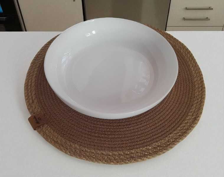 Підтарільники джут/бавовна 30 см. Килимки для столу. Handmade Placemat