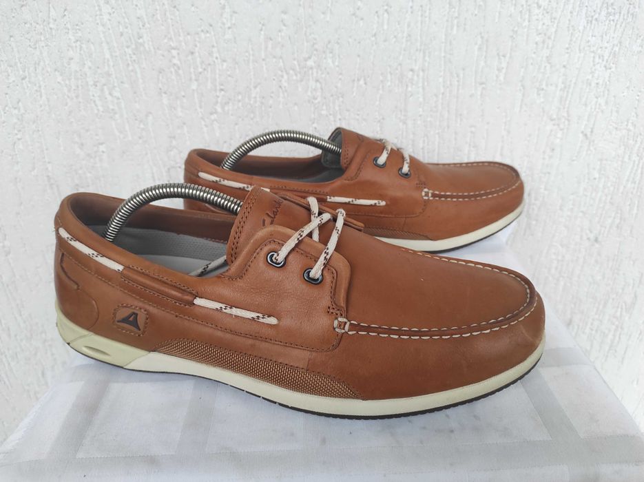 Брендовие туфли, мокасини кожанние Clarks р.45