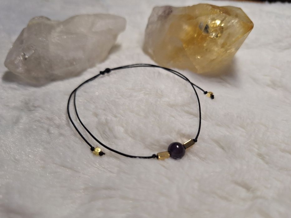 Bransoletka ametyst hematyt