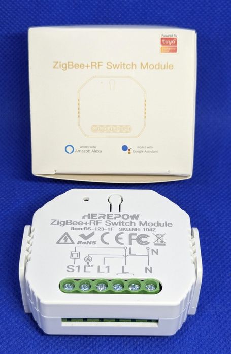 Модуль WIFI реле комутатора Moes MS-104Z Zigbee 3.0 10A Смарт модуль