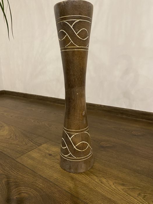 Duzy Świecznik drewniany