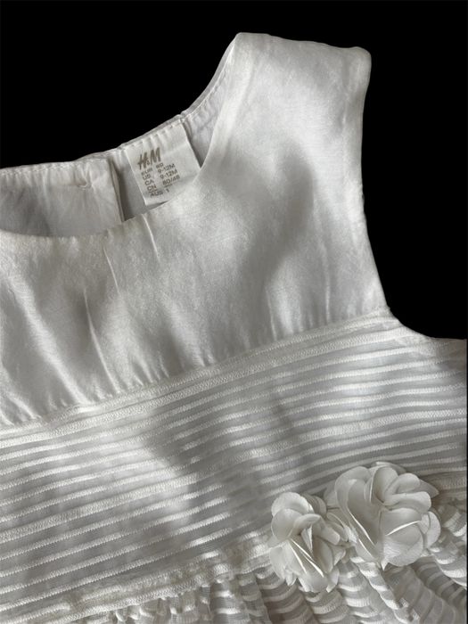 Biała sukienka H&M 80 na chrzest