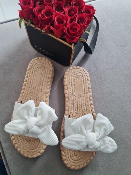 Buty Klapki Damskie z Kokardką 36 Primark Nowe