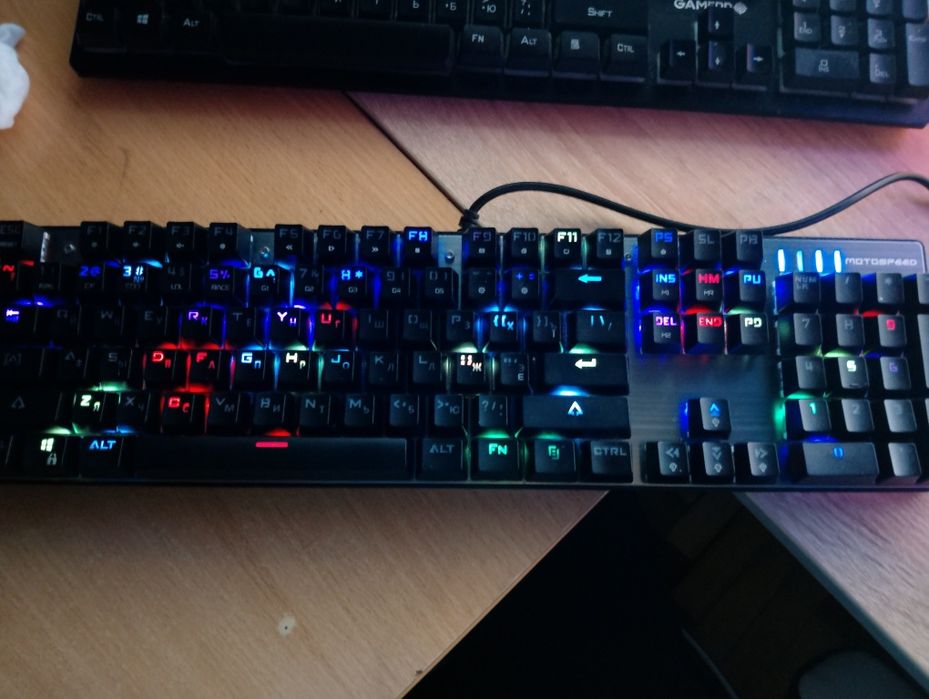 Клавиатура проводная MOTOSPEED CK104 RGB USB ENG, UKR, RUS Outemu Red