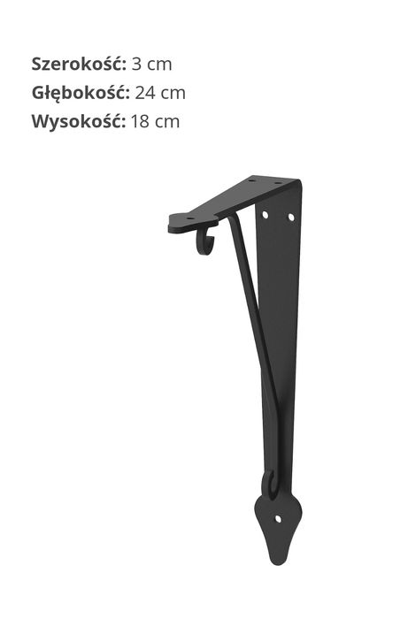 wspornik antracyt retro  Ikea 
Wspornik, antracyt, 18x24 cm