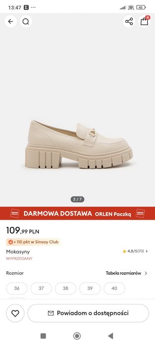 Buty damskie Mokasyny 37