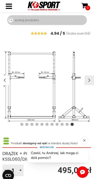 Drążek+poręcz do podciągania