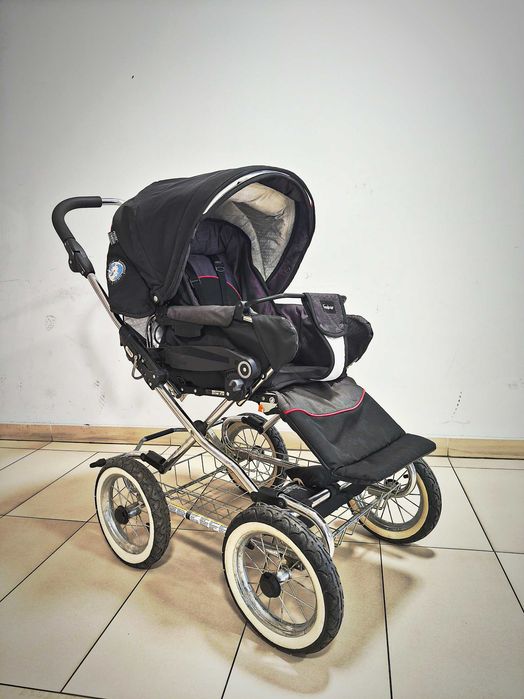 Emmaljunga Classic Chrome – wózek 3w1 z pełnym wyposażeniem