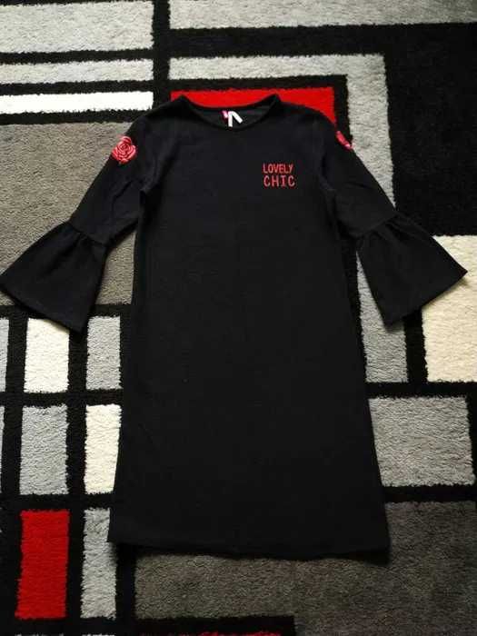 Модна,стильна,чорна сукня з вишивкою 44-46 р