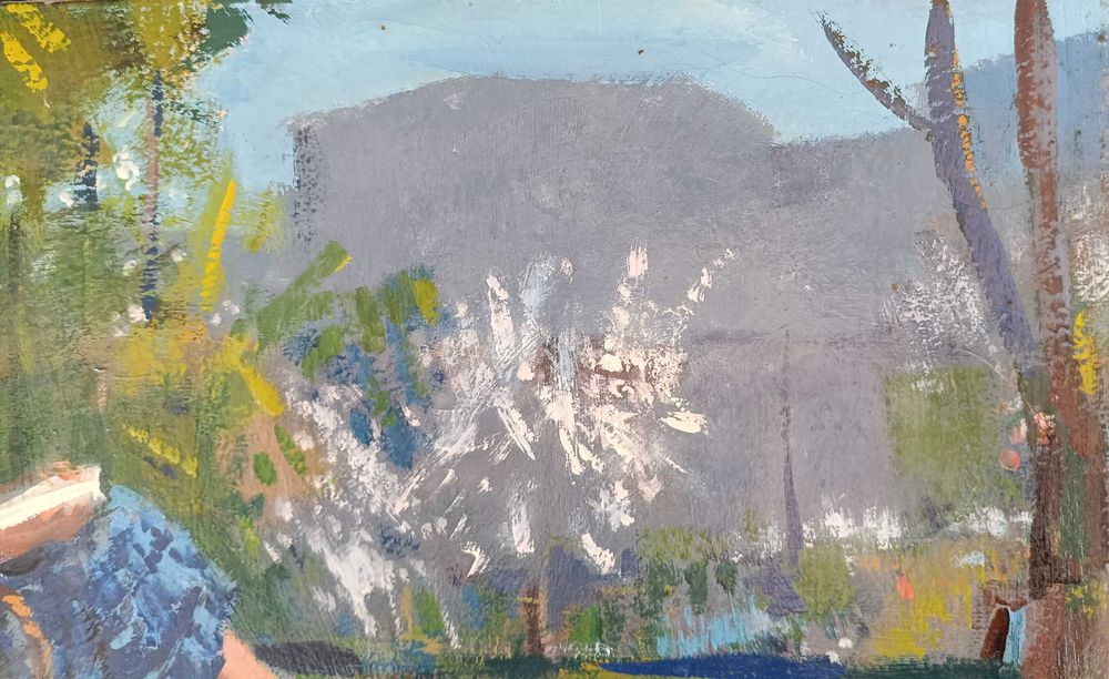 Quadro a Óleo de V. Bertelli "Ragazza che Legge" (40x50) – Excelente Estado