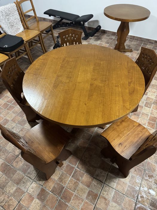 Mesa rustica + 6 cadeiras