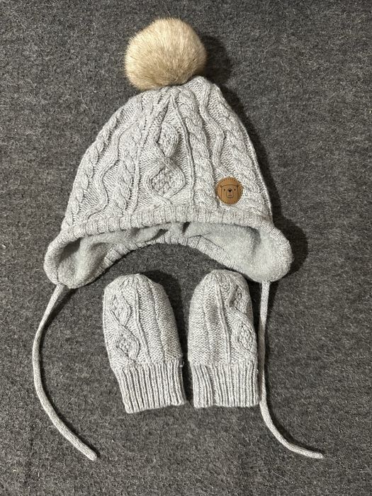 шапка + рукавички 6-12 міс