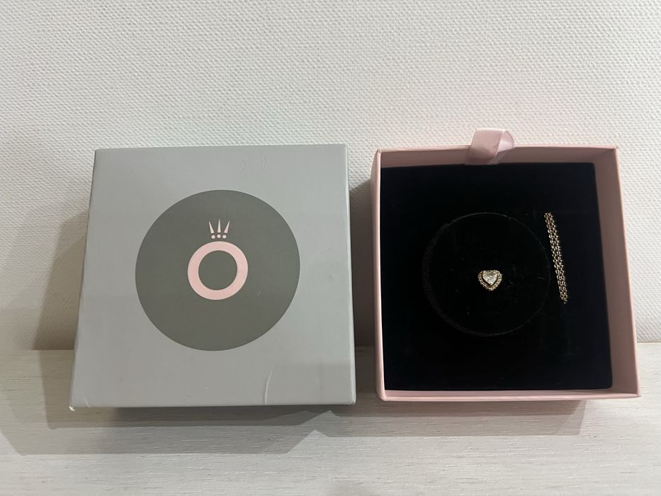 Кольє Pandora з підвіскою-серцем, золоте покриття 14к