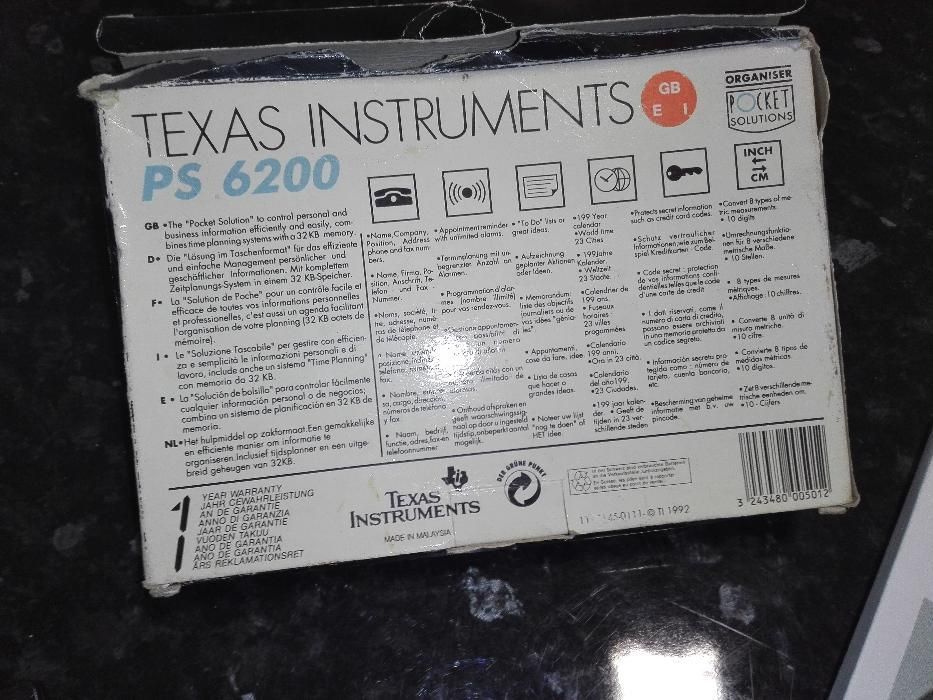 Electronic Agenda / Texas Instruments Organizer64738621543681122
